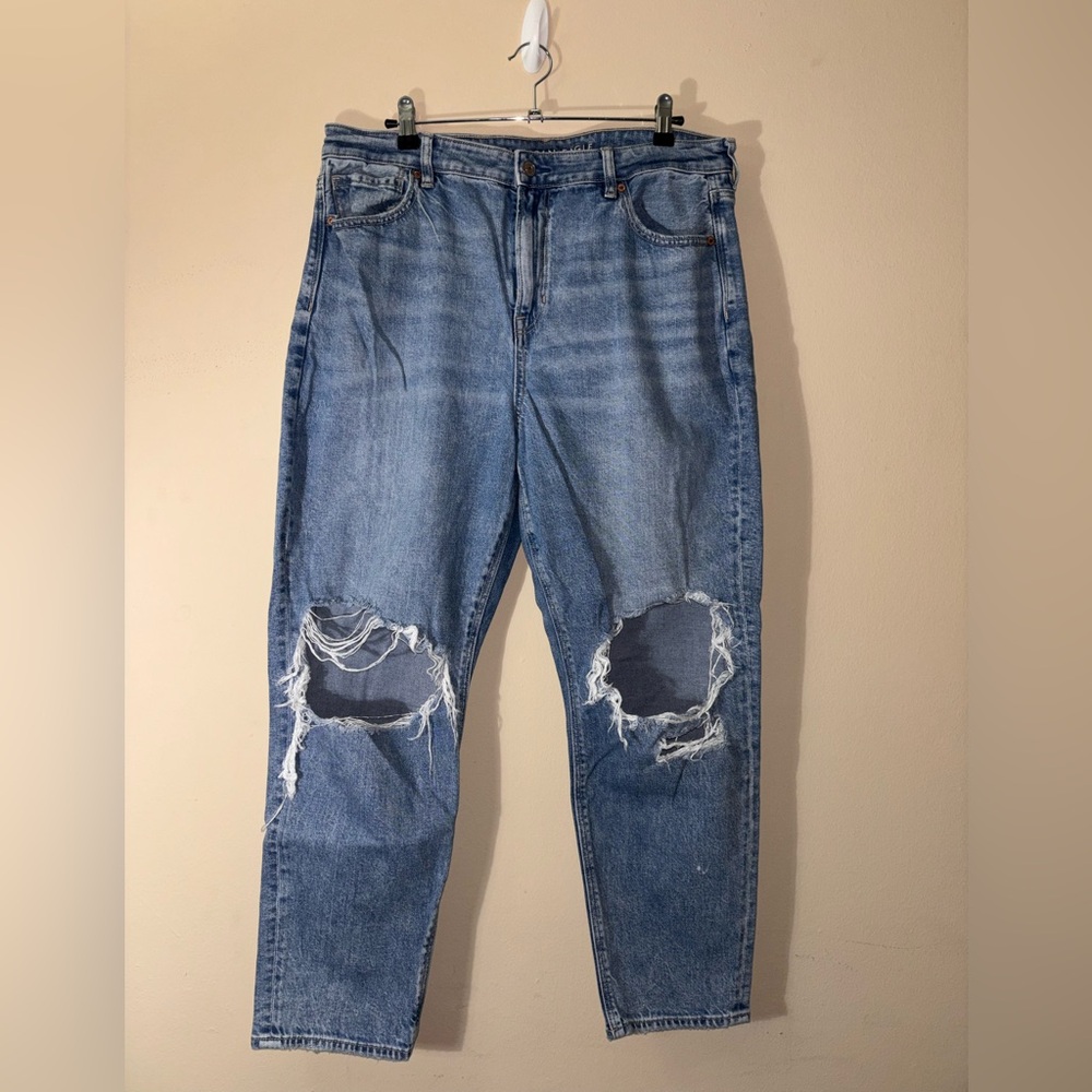 American Eagle Outfitters Light Blue Ripped Jeans